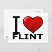 CARTE POSTALE J'AIME FLINT, MI - MICHIGAN (Devant / Derrière)