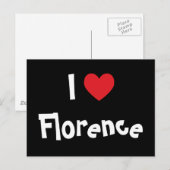Carte Postale J'aime Florence (Devant / Derrière)