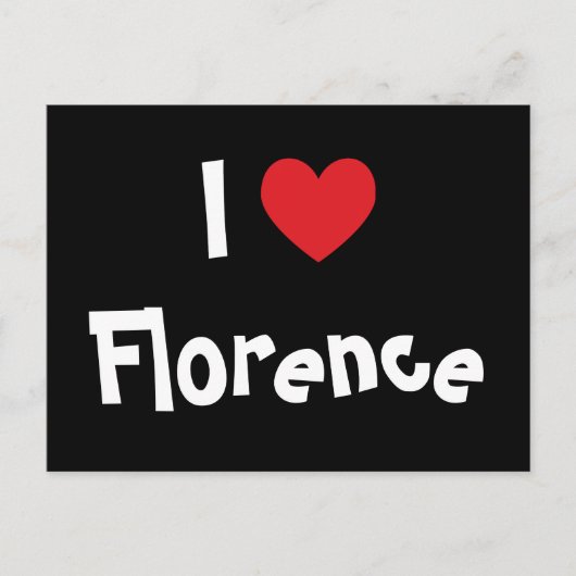 Carte Postale J'aime Florence (Devant)