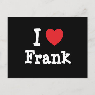 Carte Postale J'aime Frank coeur personnalisé