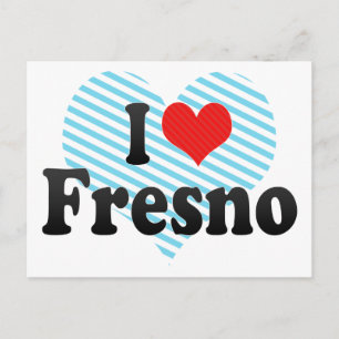Carte Postale J'aime Fresno