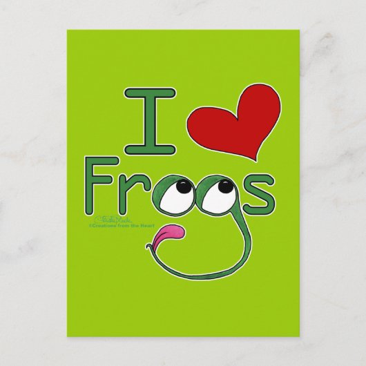 Carte Postale J'aime FROGS (Devant)