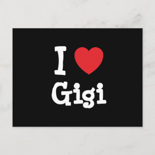 Carte Postale J'aime Gigi coeur T-shirt