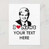 Carte Postale J'aime Gingrich (Devant)