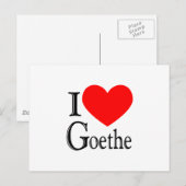 Carte Postale J'Aime Goethe (Devant / Derrière)