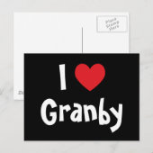 Carte Postale J'aime Granby (Devant / Derrière)