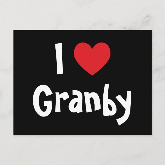 Carte Postale J'aime Granby (Devant)