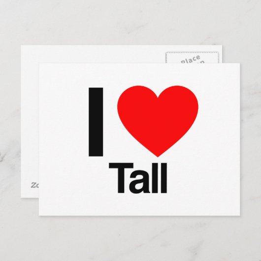 Carte Postale j'aime grand (Devant / Derrière)