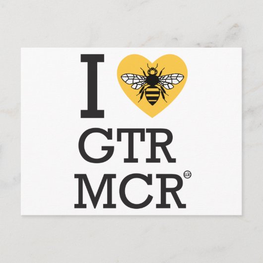 Carte Postale J'aime Grand Manchester (Devant)