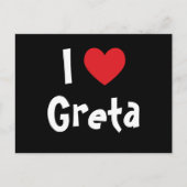 Carte Postale J'aime Greta (Devant)