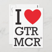 Carte Postale J'aime GTR MCR (Devant / Derrière)