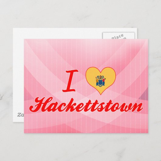 Carte Postale J'aime Hackettstown, New Jersey (Devant / Derrière)