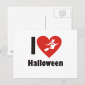 Carte Postale J'aime Halloween (Devant / Derrière)