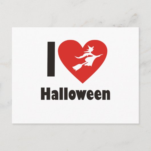 Carte Postale J'aime Halloween (Devant)