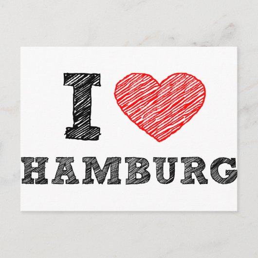 Carte Postale J'aime Hambourg (Devant)