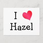 Carte Postale J'aime Hazel (Devant)