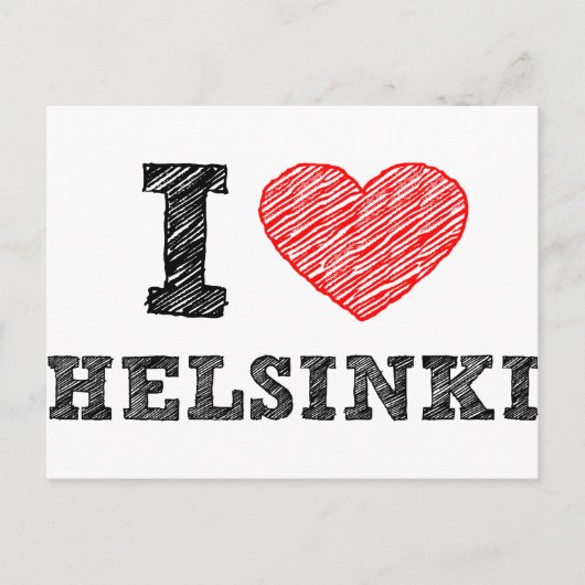 Carte Postale J'aime Helsinki (Devant)
