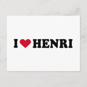 CARTE POSTALE J'AIME HENRI