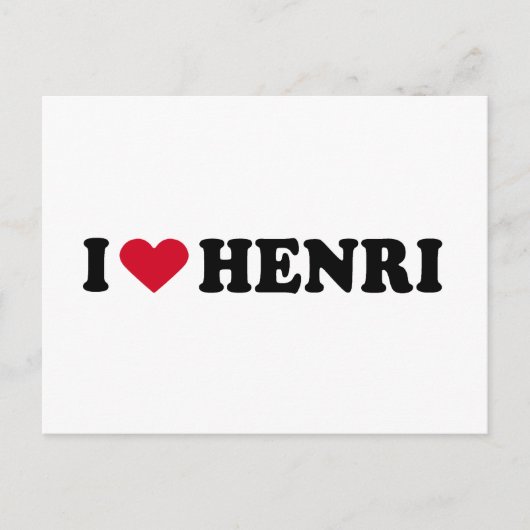 CARTE POSTALE J'AIME HENRI (Devant)