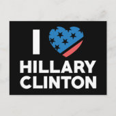 Carte Postale J'aime Hillary Clinton (Devant)
