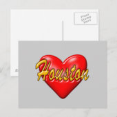 Carte Postale J'aime Houston (Devant / Derrière)