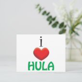 CARTE POSTALE J'AIME HULA (Debout devant)