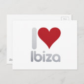 CARTE POSTALE J'AIME IBIZA (Devant / Derrière)