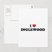 Carte Postale J'aime Inglewood Californie (Devant / Derrière)