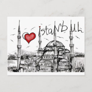 Carte Postale J'aime Istanbul