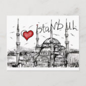 Carte Postale J'aime Istanbul (Devant)