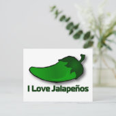 Carte Postale J'aime Jalapenos (Debout devant)