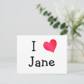 Carte Postale J'aime Jane (Debout devant)