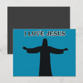 Carte postale j'aime jésus (Devant / Derrière)