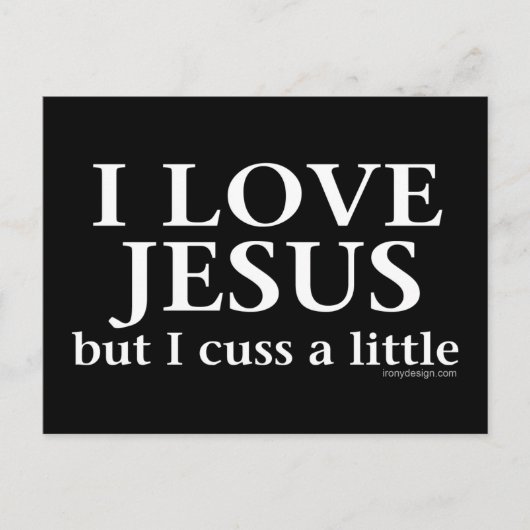 Carte Postale J'aime Jésus [mais je mange un peu] (Devant)