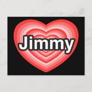 Carte Postale J'aime Jimmy. Je t'aime Jimmy. Cœur