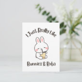 Carte Postale J'aime Juste Vraiment Les Lapins & Boba Bunny Lapi (Debout devant)