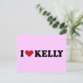 CARTE POSTALE J'AIME KELLY (Debout devant)