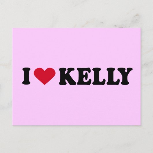 CARTE POSTALE J'AIME KELLY (Devant)
