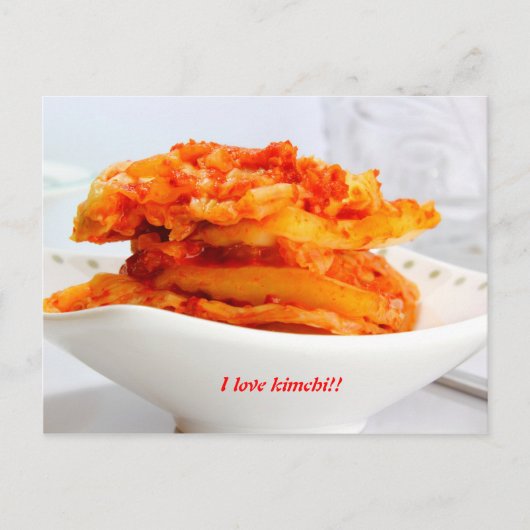 Carte Postale j'aime kimchi (Devant)