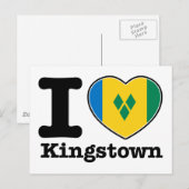 Carte Postale J'aime Kingstown (Devant / Derrière)