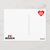 CARTE POSTALE J'AIME LA BELGIQUE (Dos)