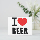 Carte Postale J'aime la bière (Debout devant)
