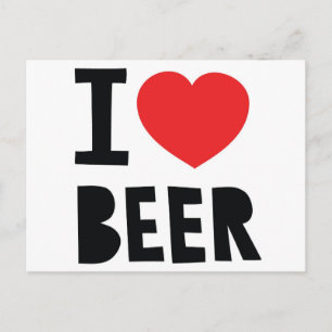 Carte Postale J'aime la bière