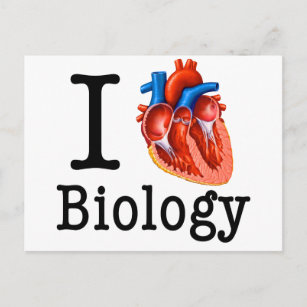 Carte Postale J'aime la biologie