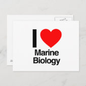 Carte Postale j'aime la biologie marine (Devant / Derrière)