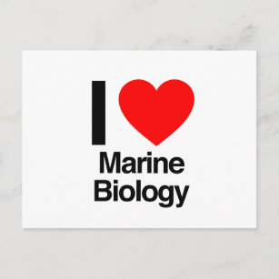 Carte Postale j'aime la biologie marine