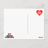 CARTE POSTALE J'AIME LA CAROLINE DU SUD (Dos)