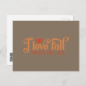 Carte Postale J'Aime La Chute La Plupart De Tous (Devant / Derrière)