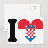 Carte Postale J'aime la Croatie (Devant / Derrière)