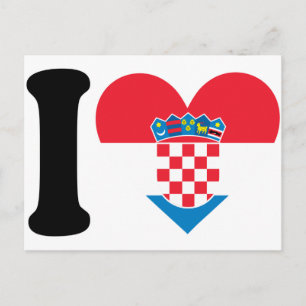 Carte Postale J'aime la Croatie